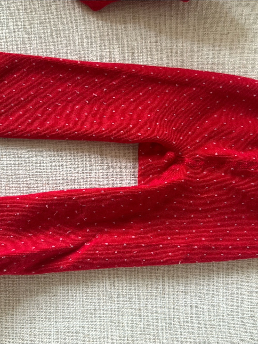 Rufflebutts Red Polka Dot Knit Leggings
